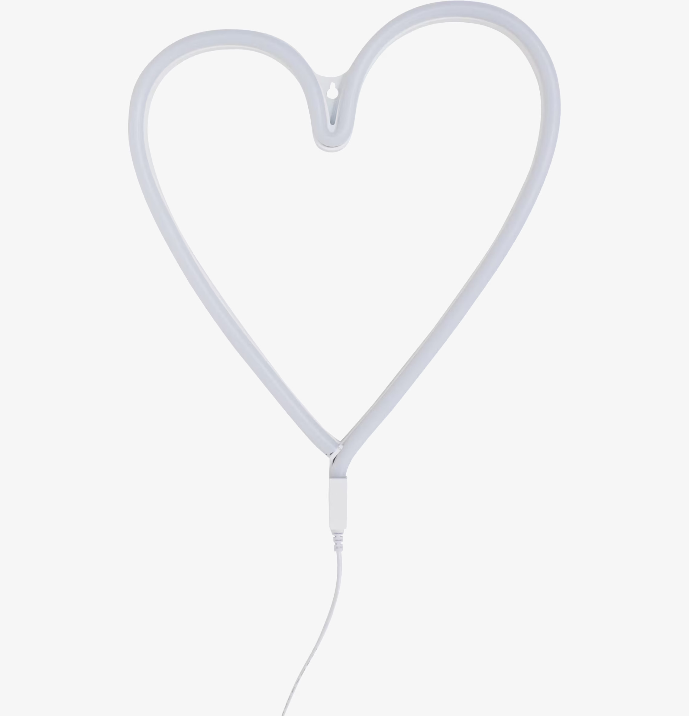 Neonlampa Heart Yellow från A Little Lovely Company