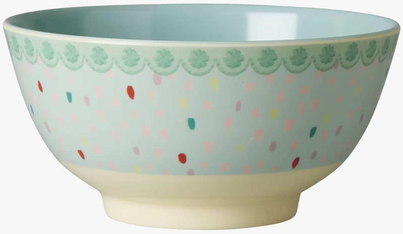 Skål Raindot Print från Rice med färgglatt punktmönster