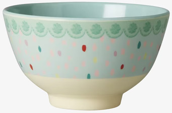 Liten Skål Raindot Print från Rice med färgglada prickar