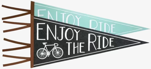 Vimpel Enjoy The Ride Grå från Americana Classic Vintage