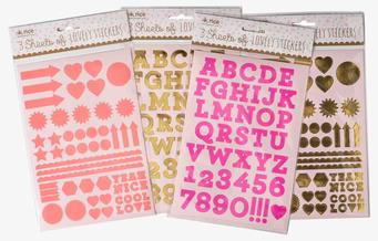 Stickers Bokstäver Guld från Rice i glänsande guldnyans