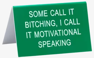 Motivational Speaking - Funny Office Sign från Americana Classic Vintage