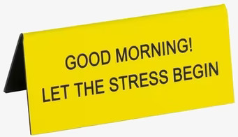 Let The Stress Begin - Funny Office Sign från Americana Classic Vintage
