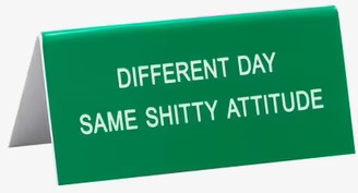 Different Day - Funny Office Sign från Americana Classic Vintage