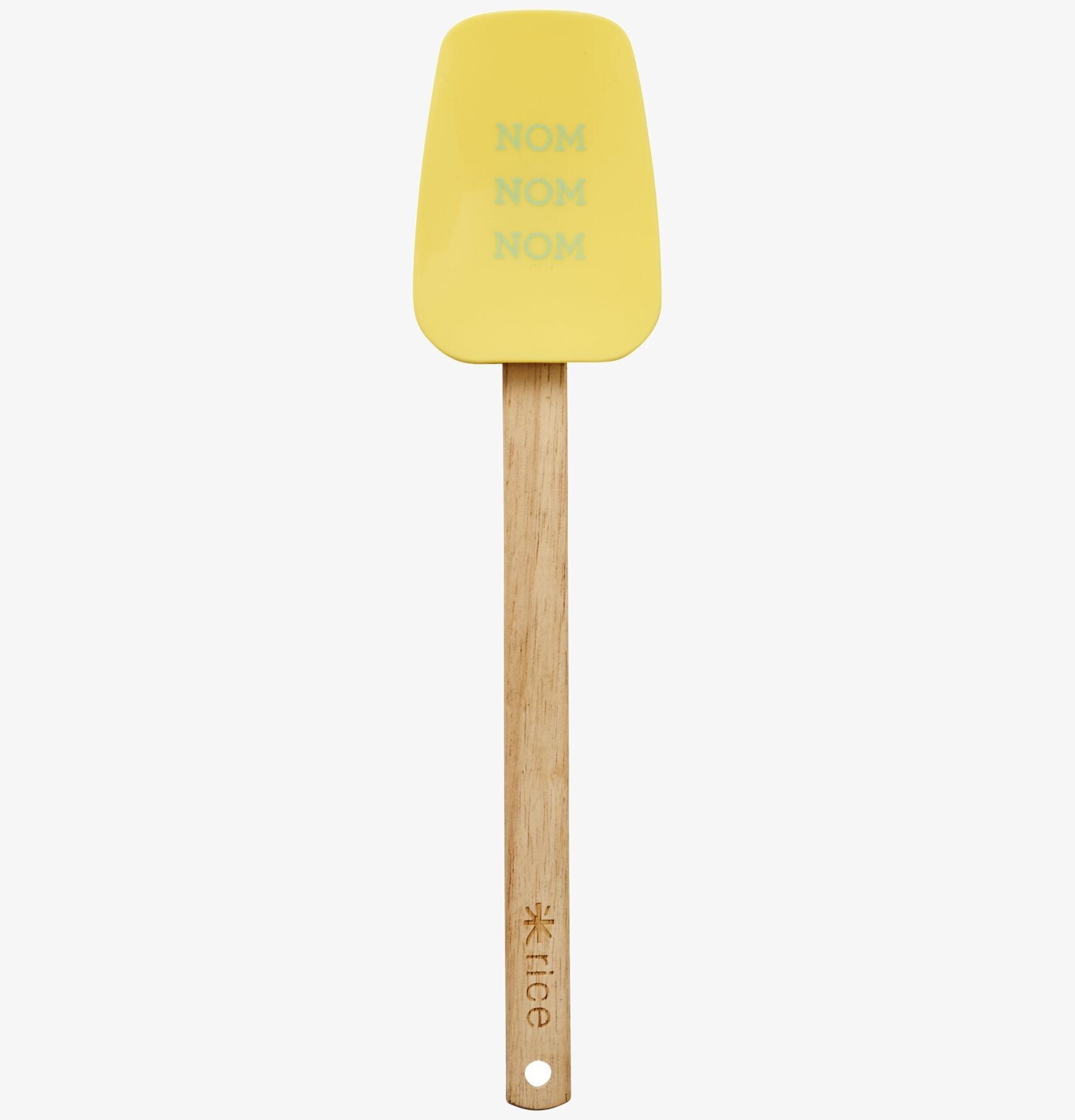 Slickepott Skålad Gul från Rice med texten NOM NOM NOM