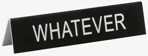 Whatever - Funny Office Sign från Americana Classic Vintage