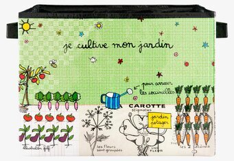 Förvarings-/växtlåda från Derriére la porte med trädgårdstema