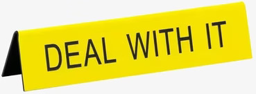 Deal With It - Funny Office Sign från Americana Classic Vintage