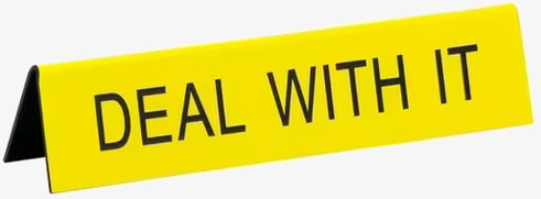 Deal With It - Funny Office Sign från Americana Classic Vintage