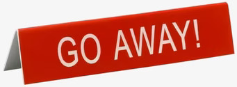 Go Away - Funny Office Sign från Americana Classic Vintage
