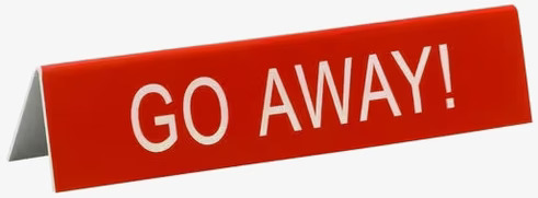 Go Away - Funny Office Sign från Americana Classic Vintage