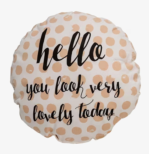 Kudde Hello Ø50 cm från Bloomingville med prickigt mönster