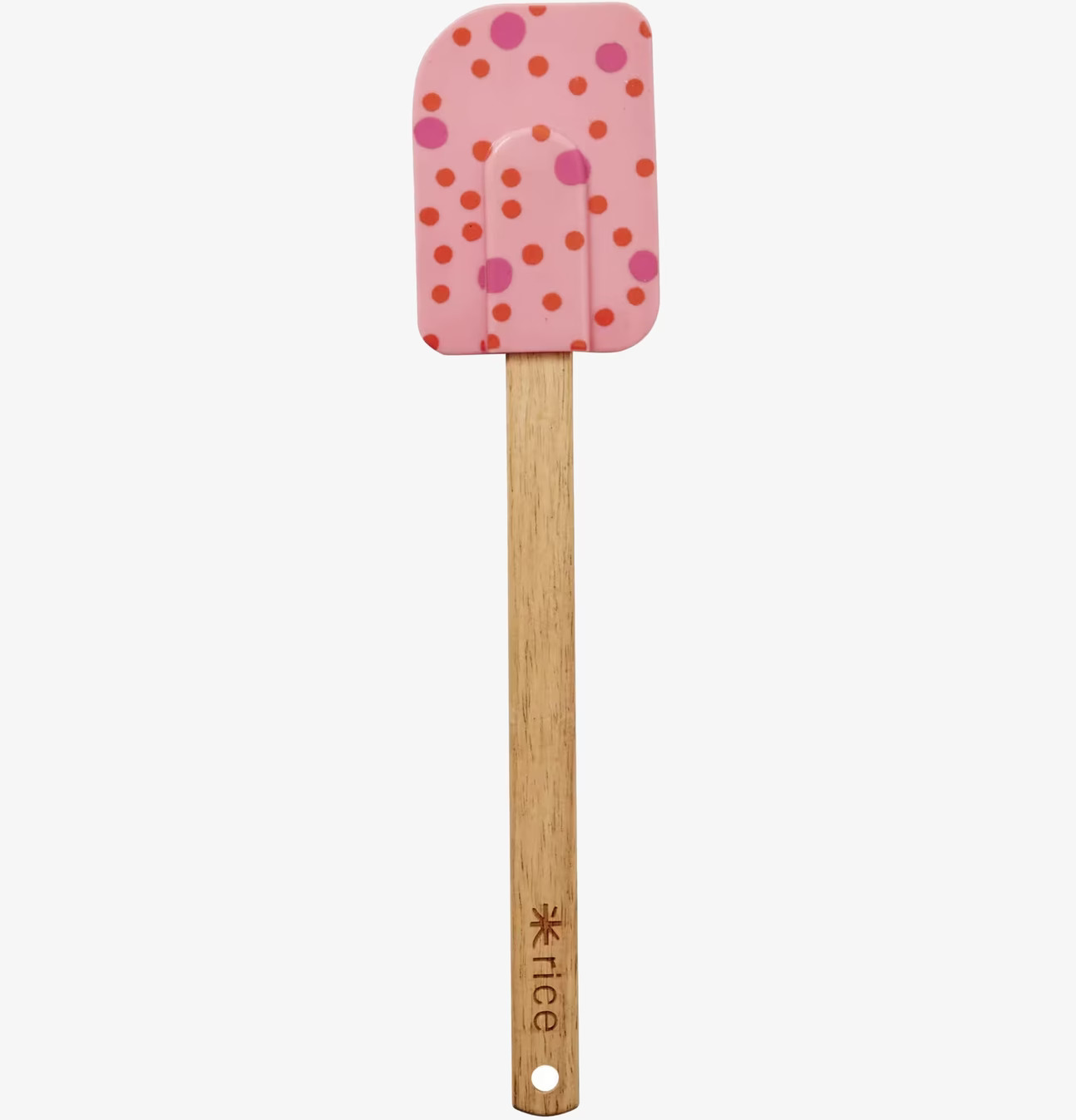 Slickepott Rosa från Rice med trähandtag och rosa silikon