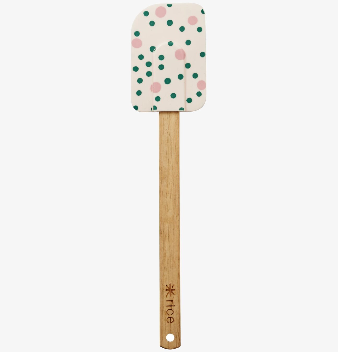 Slickepott Vit från Rice med prickigt silikon och trähandtag