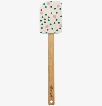 Slickepott Vit från Rice med prickigt silikon och trähandtag