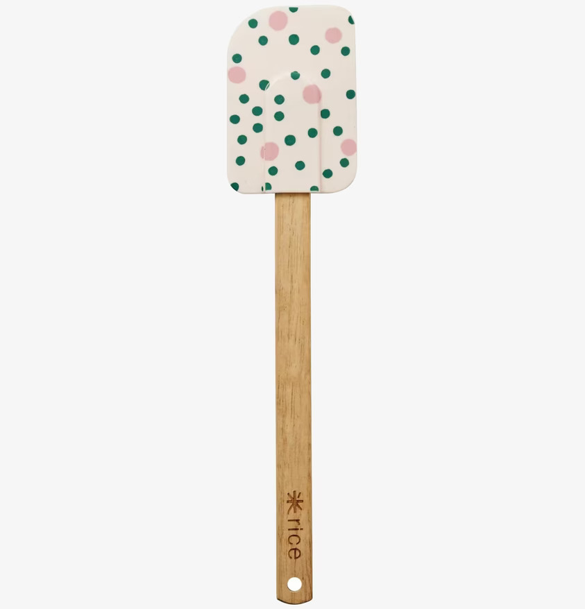 Slickepott Vit från Rice med prickigt silikon och trähandtag