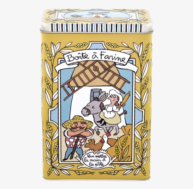 Bild av charmig plåtburk med lantlig och nostalgisk stil