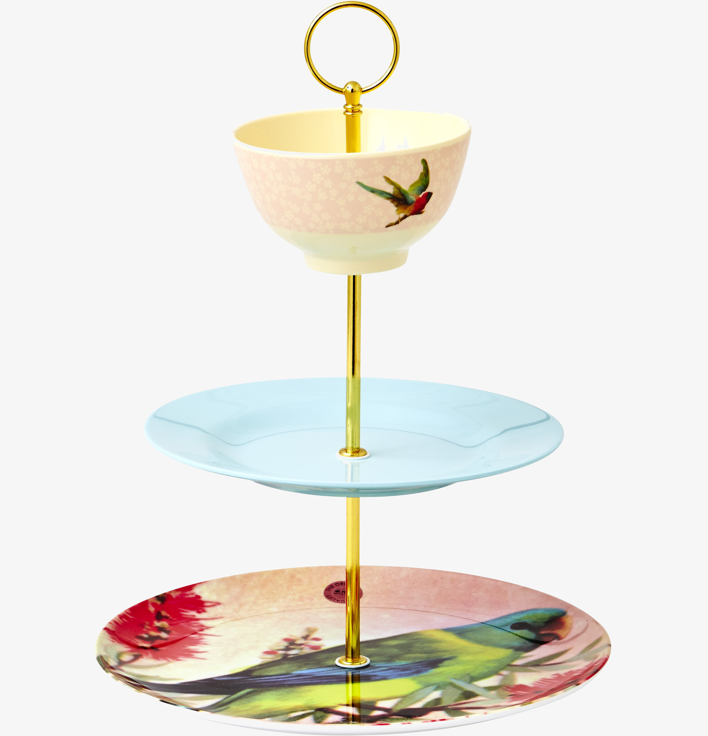 Gör ett eget kakfat - Guld från Rice, tre nivåer, dekorativ