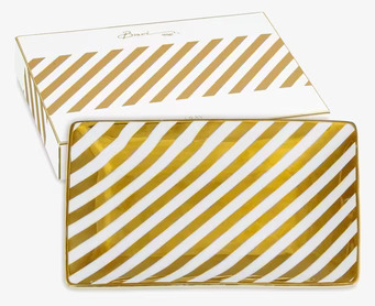 Porslinsfat - Gold Stripes från BOXinBAG med elegant design