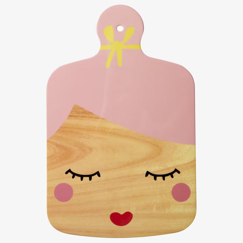 Skärbräda Rosa Pretty Faces från Rice med färgglad design