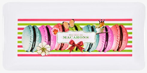 Serveringsbricka Macarons från Derriére la porte, färgglad