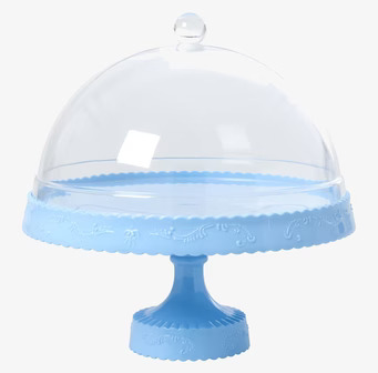 Kakfat Blå från Rice med vågig kant och kupolformad lock