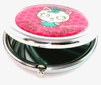 Fickspegel kitkatt rosa från Derriére la porte med kattdesign