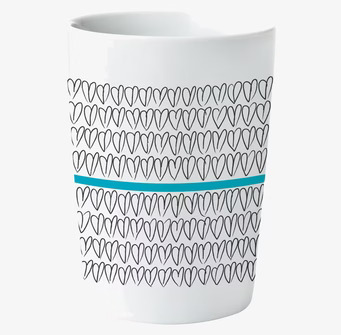 Termomugg Blue Heart 2-pack 30cl från Mette Ditmer