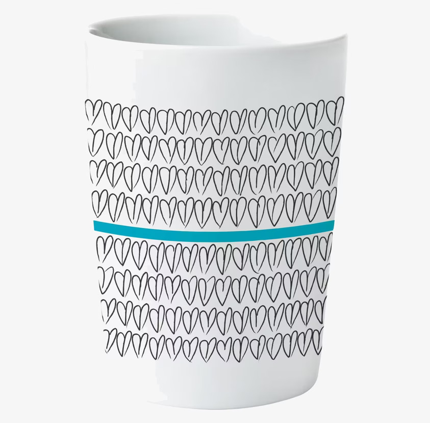 Termomugg Blue Heart 2-pack 30cl från Mette Ditmer