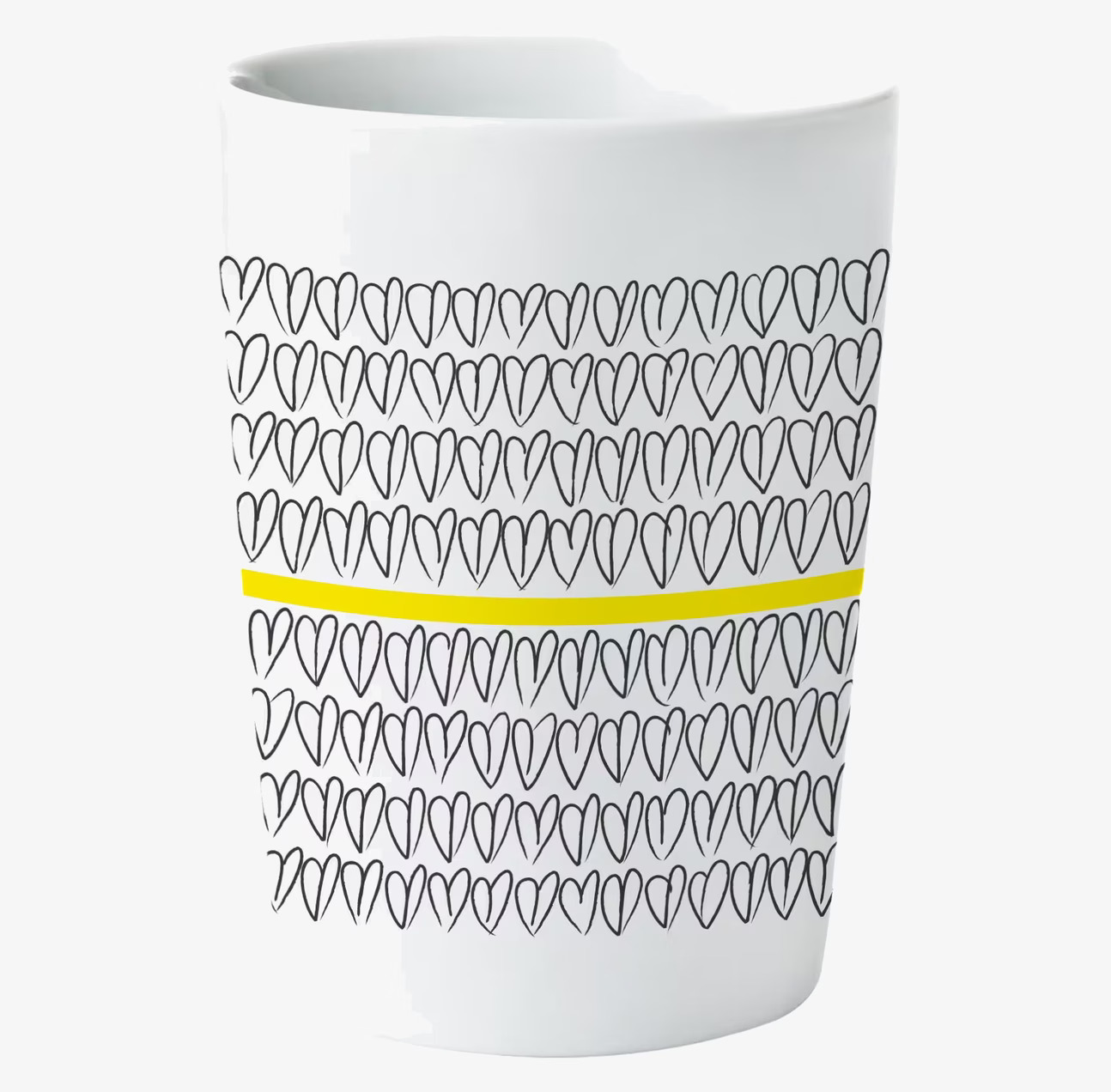 Termomugg Yellow Heart 2-pack 30cl från Mette Ditmer
