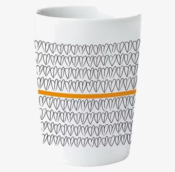 Termomugg Orange Heart 2-pack 30cl från Mette Ditmer