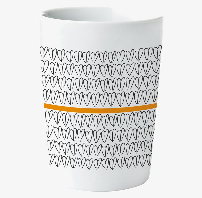 Termomugg Orange Heart 2-pack 30cl från Mette Ditmer