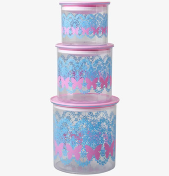 Burkar Lace Print Turkos 3-Pack från Rice med spetsdesign