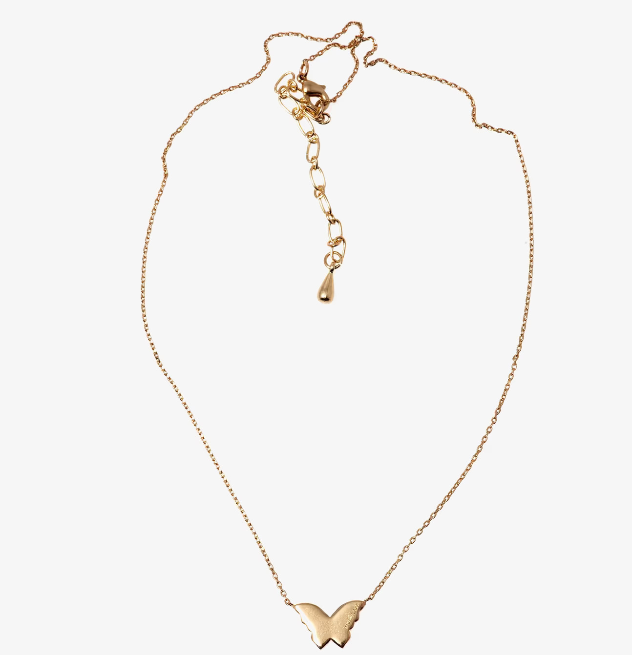 Halsband Butterfly Rosegold från Bud to Rose på vit bakgrund