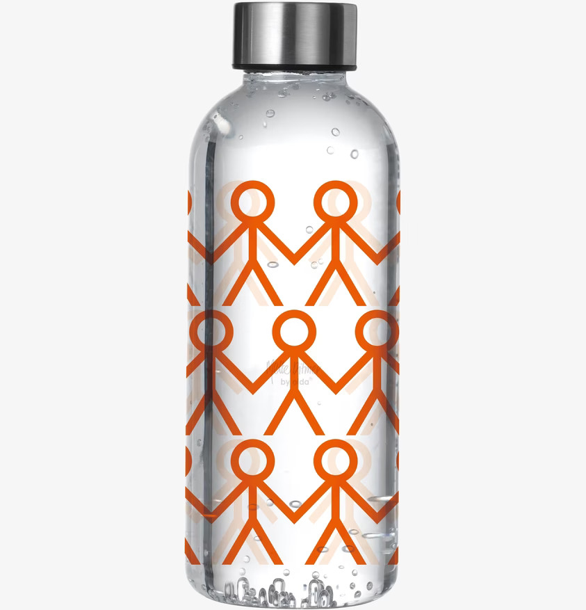 Vattenflaska Orange från Mette Ditmer med figurmönster