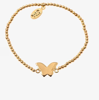Armband Butterfly Gold från Bud to Rose med guldkulor