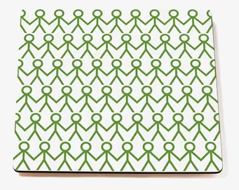 Bordstablett Green från Mette Ditmer med grönt mönster