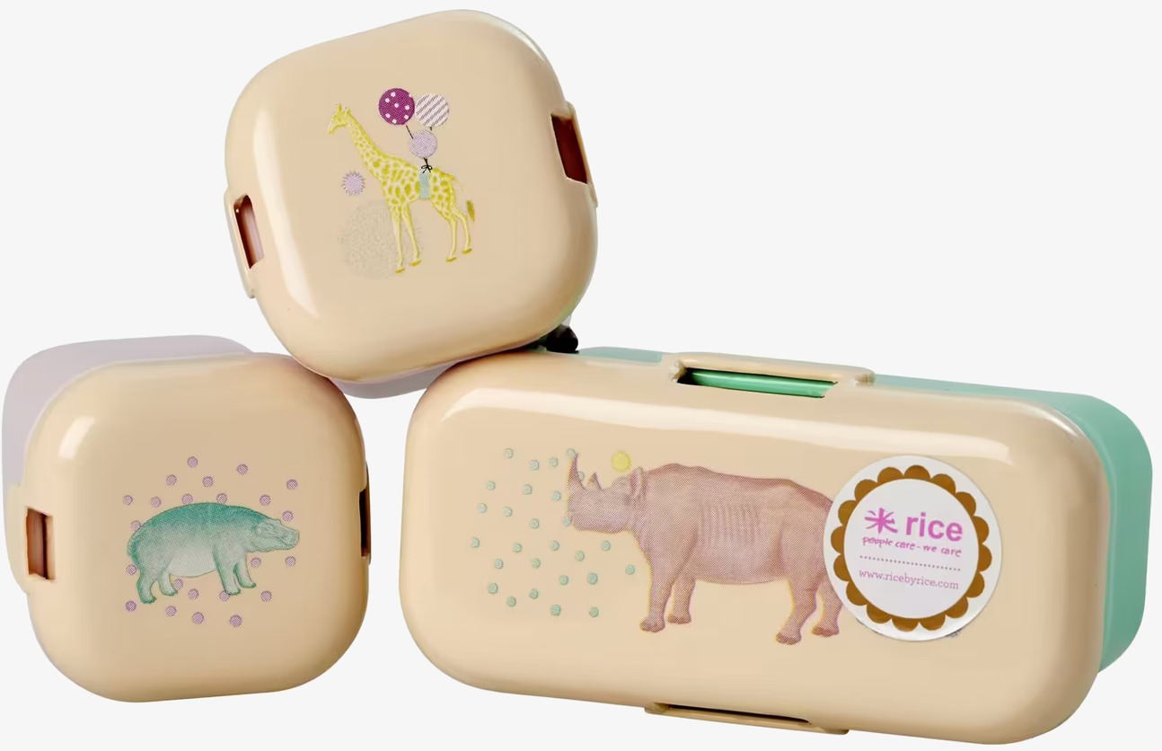 Lunchboxar Mini Animal Print från Rice i tre storlekar