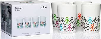 Termomugg Multi 4-pack 30cl från Mette Ditmer med piktogram