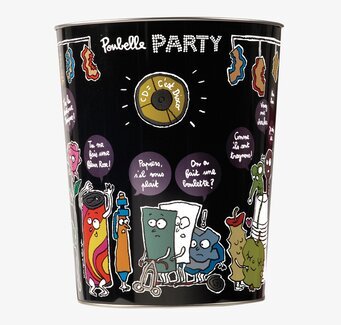 Papperskorg Svart från Derriére la porte med livfull design