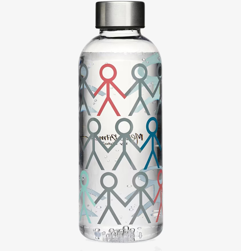 Vattenflaska Multi Grey från Mette Ditmer med färgglatt tryck