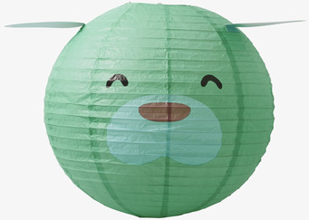 Rislampa Hund Large från Rice, grön med ett hundansikte