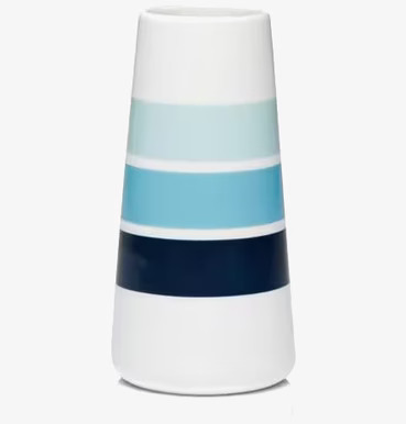 Vas Small Scala Blue från Mette Ditmer med blå ränder