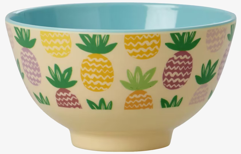 Liten Skål Pineapple Print från Rice med färgglatt mönster