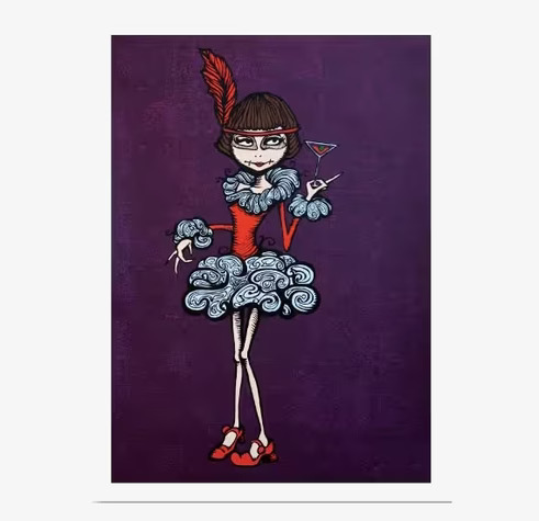 Brodel mom - Art Print från Lottisson Design, kvinnlig figur