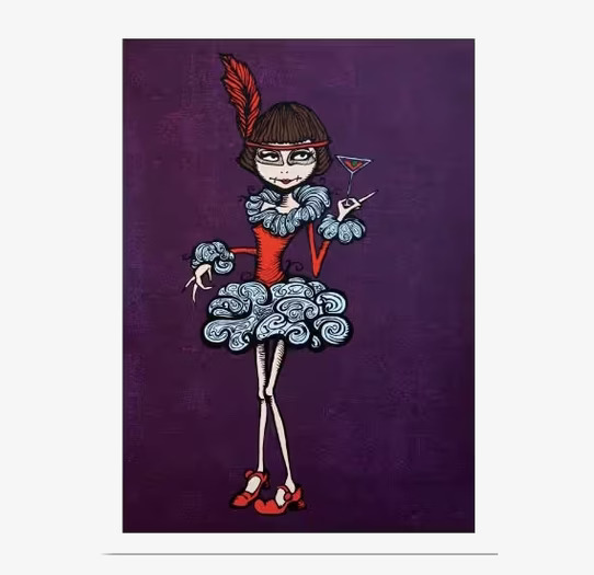 Brodel mom - Art Print från Lottisson Design, kvinnlig figur