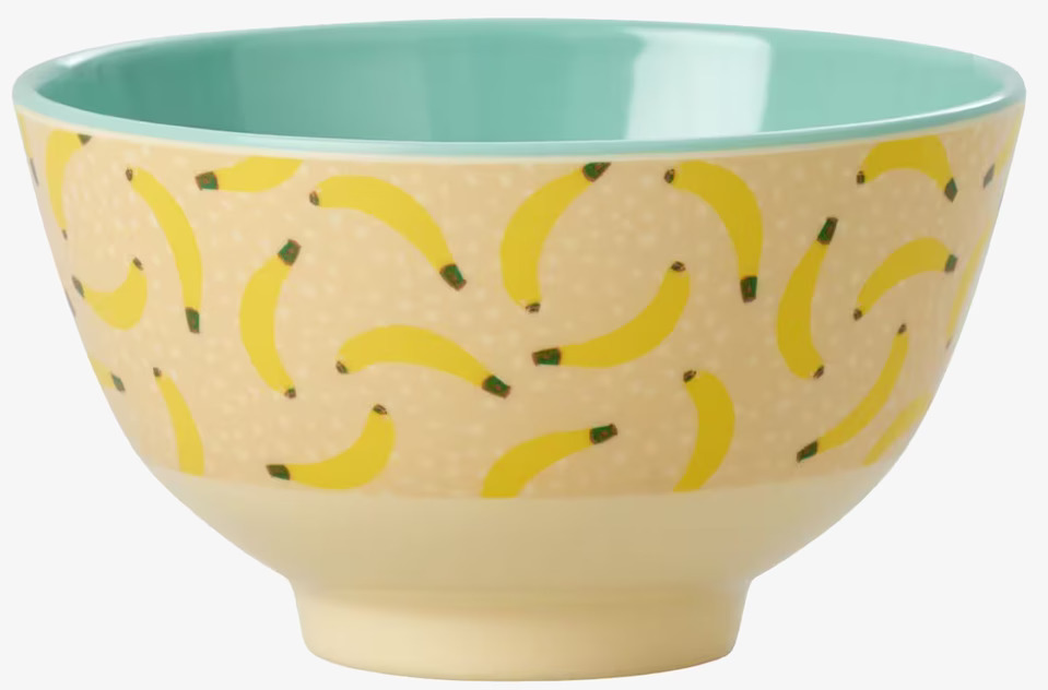 Liten Skål Banana Print från Rice med färgglatt bananmönster