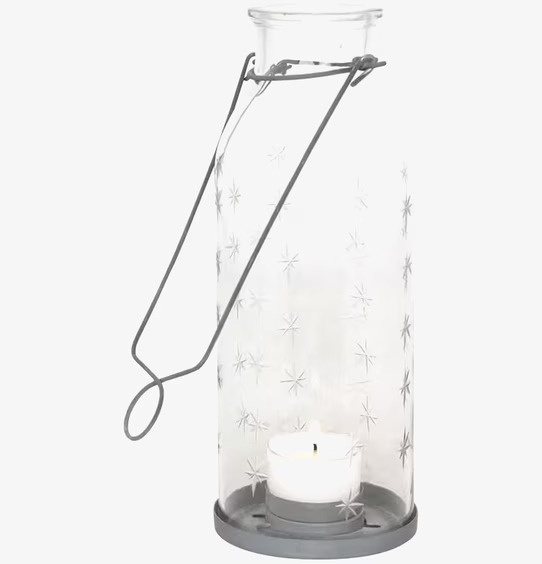 Hängande Ljuslykta Flaska från Strömshaga med stjärnmotiv