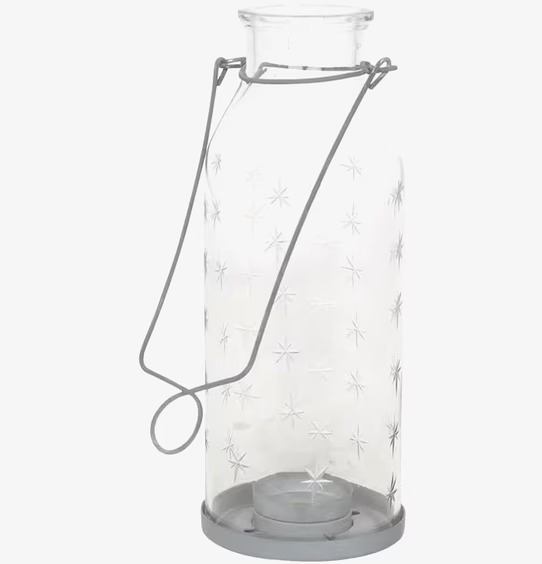 Hängande Ljuslykta Flaska från Strömshaga med stjärnmönster