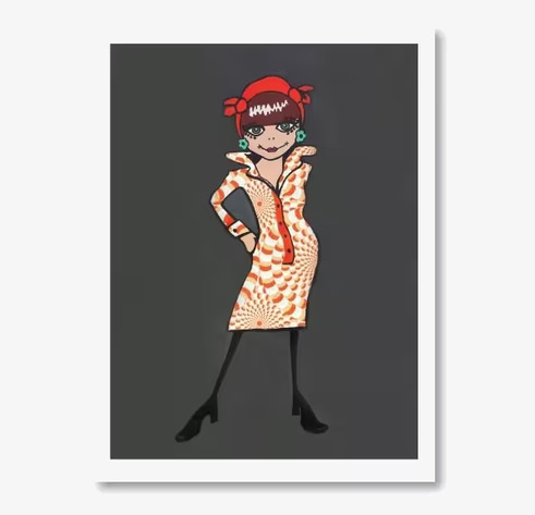 Hucklequinnan - Art Print från Lottisson Design, färgstark kvinna